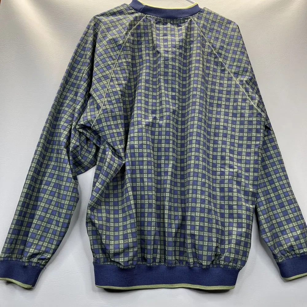 Vintage Catalina Pullover Golf Windbreaker Green Gold Classic Cosplay Medium